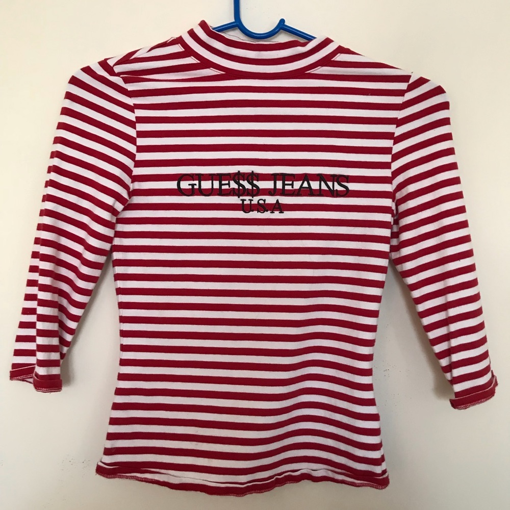 Guess x A$AP ROCKY Striped Mock Neck Top
